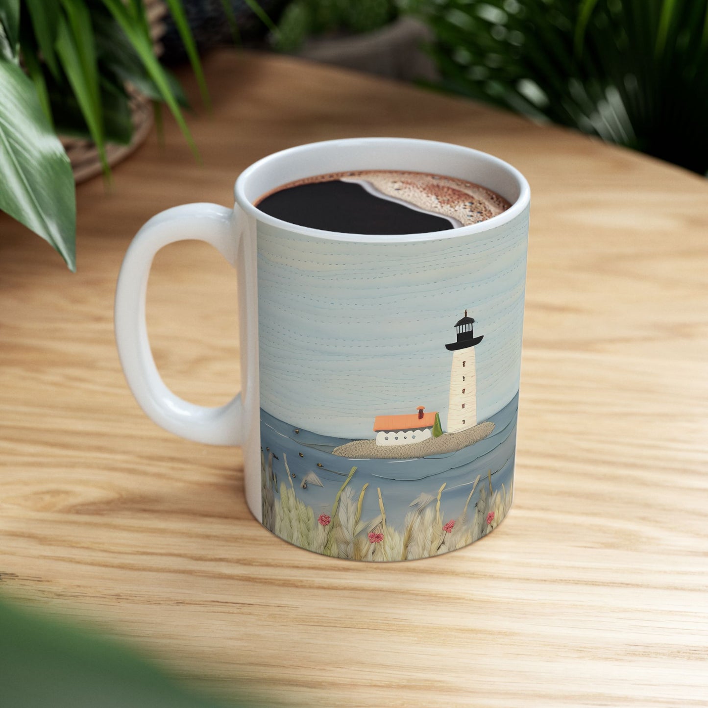 Artistic Mug - Felted Lighthouse 2