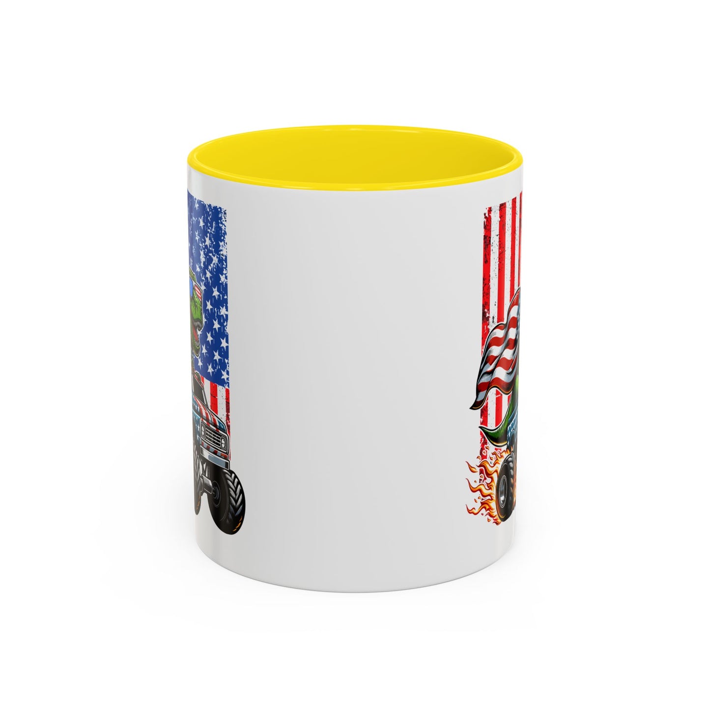 4th of July Mug - T Rex Riding Monster Truck