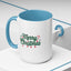 Christmas Mug - Merry Christmas Green Text Ornaments Candy Canes
