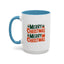 Christmas Mug - Green & Red Text Tree Presents