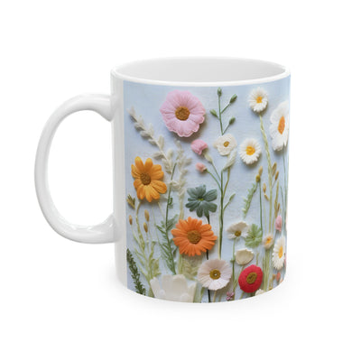 Artistic Mug - Felted Flowers 3