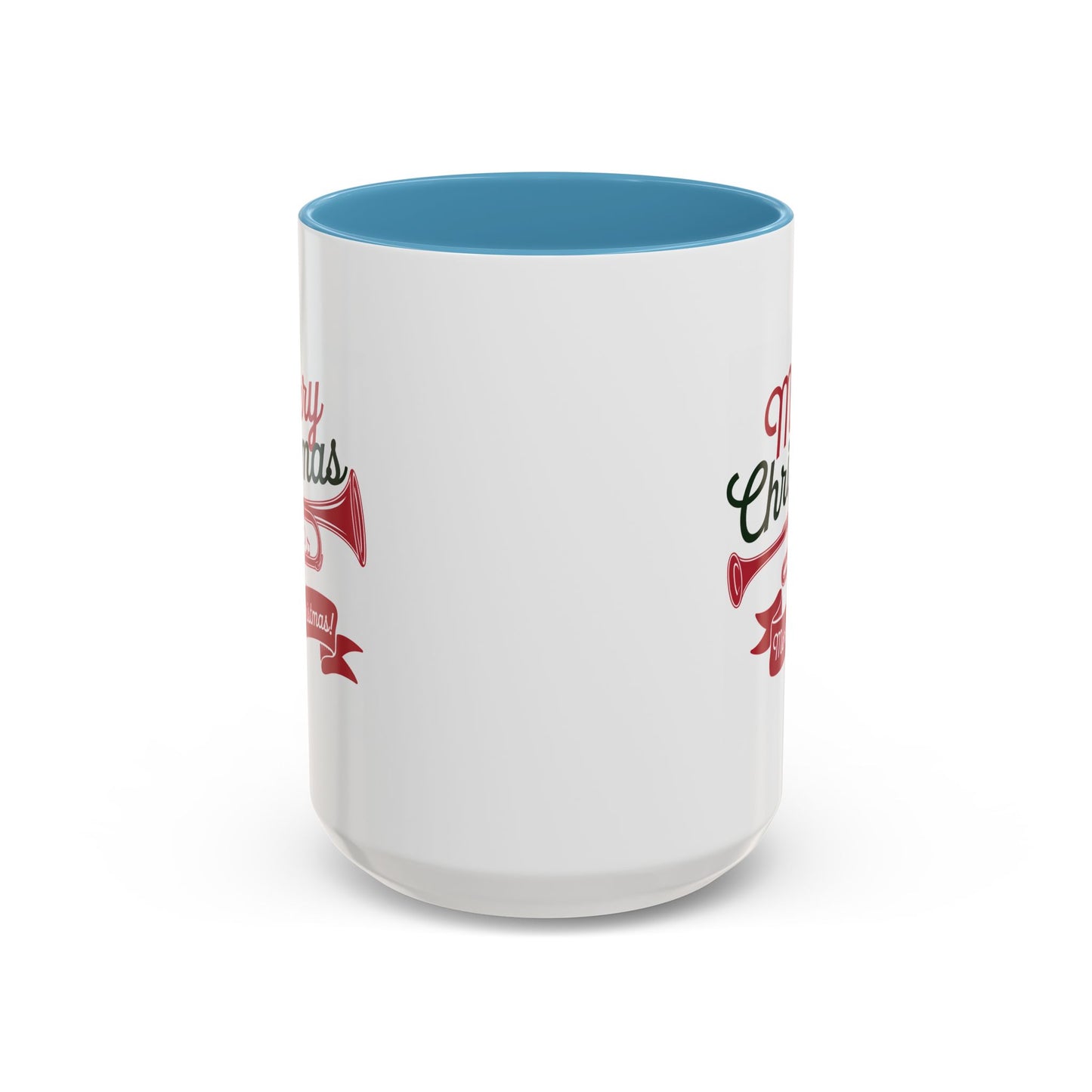 Christmas Mug - Red & Green Text Trumpet