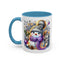 Christmas Mug - Purple and Silver Snowman