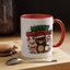 Christmas Mug - Merry Christmas Green & Red Text Cute Animals