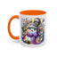 Christmas Mug - Purple and Silver Snowman