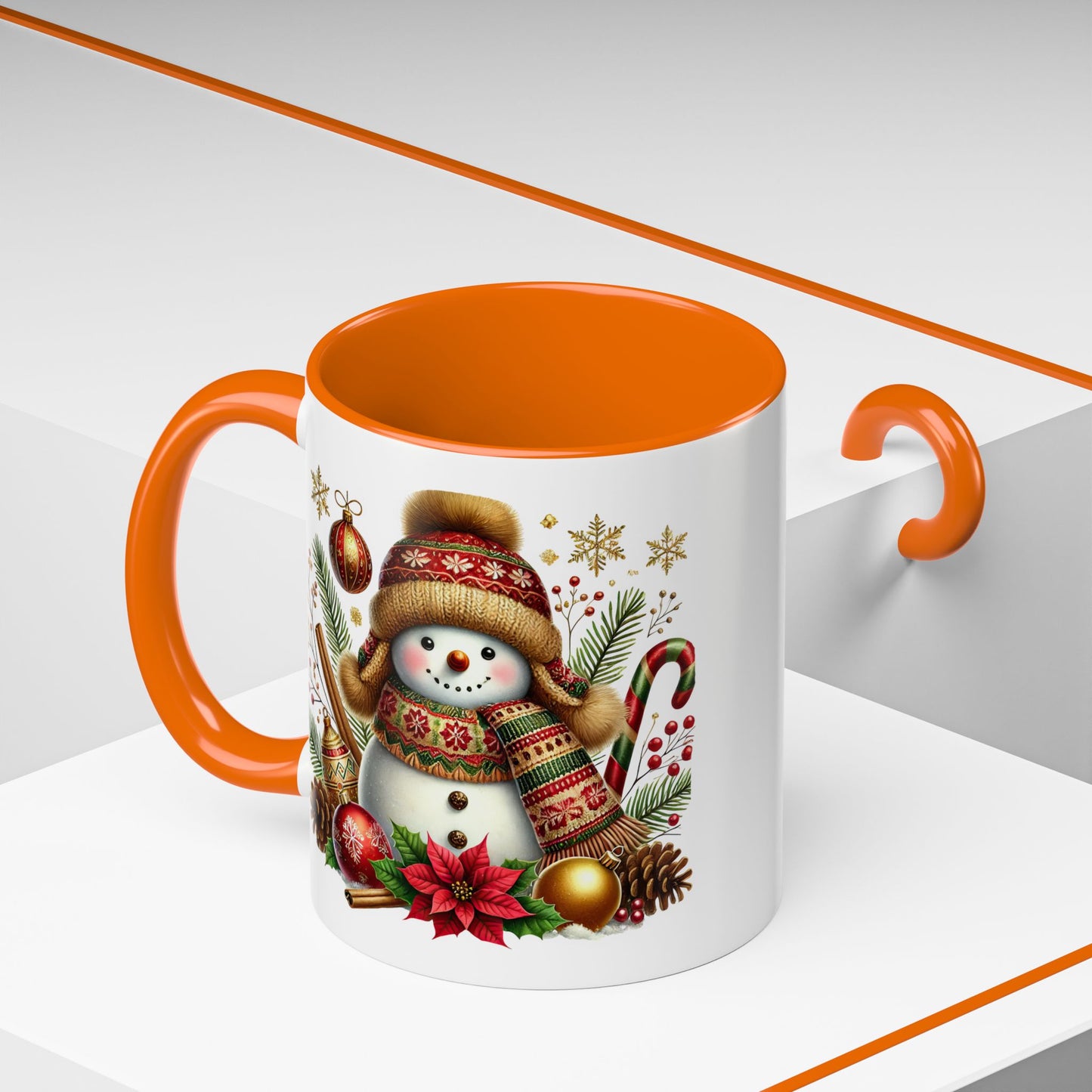 Christmas Mug - Gold Snowman