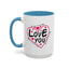 Valentine's Day Mug - Love You Heart Arrows