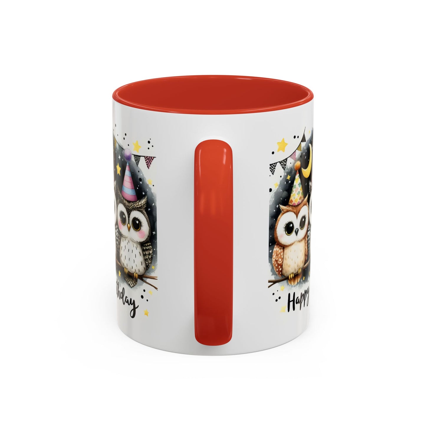 Birthday Mug - Happy Birthday Owls