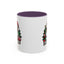 Christmas Mug - Merry Christmas White & Black Text Santa Trees Presents