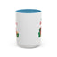 Christmas Mug - Merry Christmas Green & Red Text Santa Presents