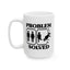 Humor Mug - Problem Solved - Boy Kicks Girl