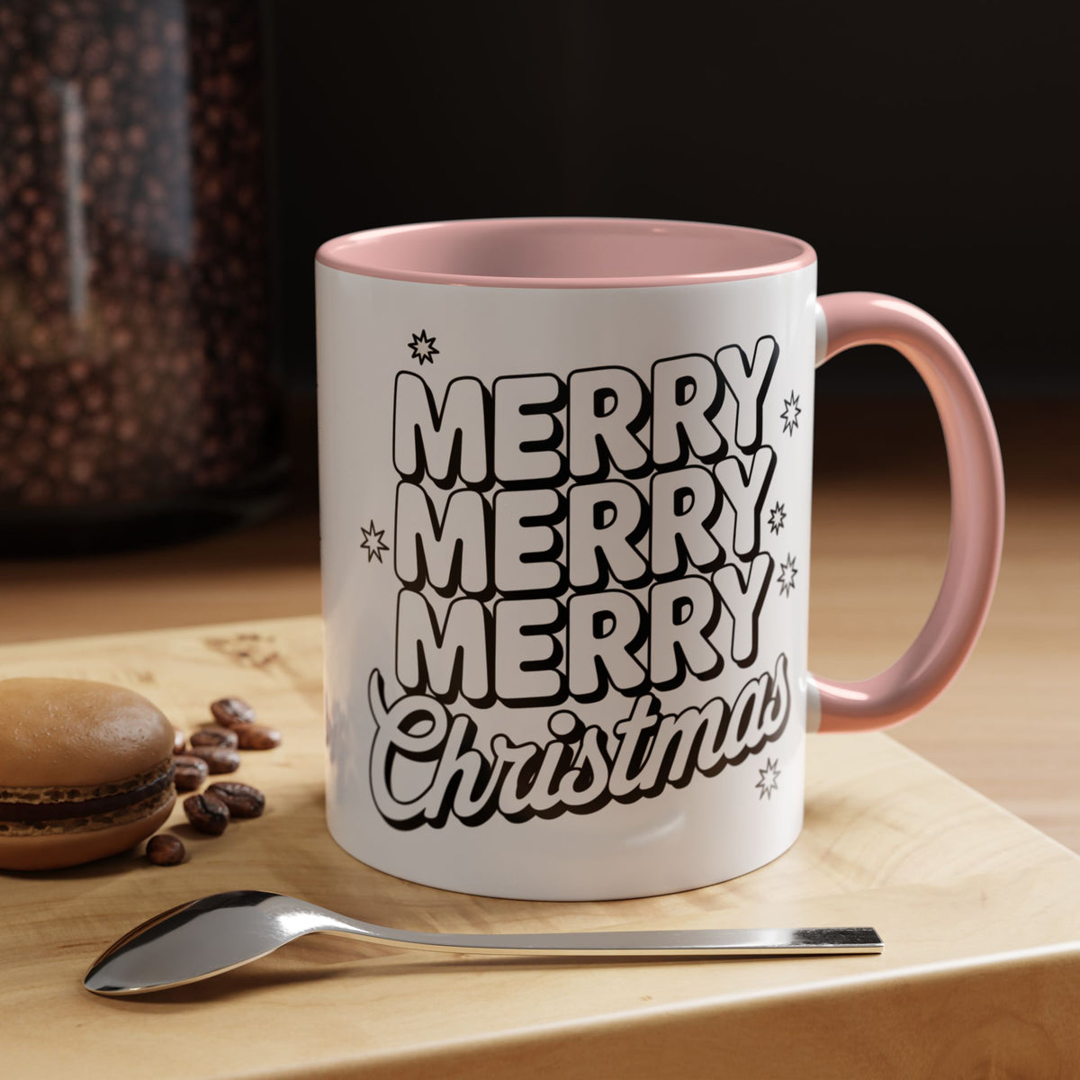 Christmas - Merry Christmas Black & White Embossed Text