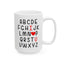Anniversary Mug - I Love You Alphabet