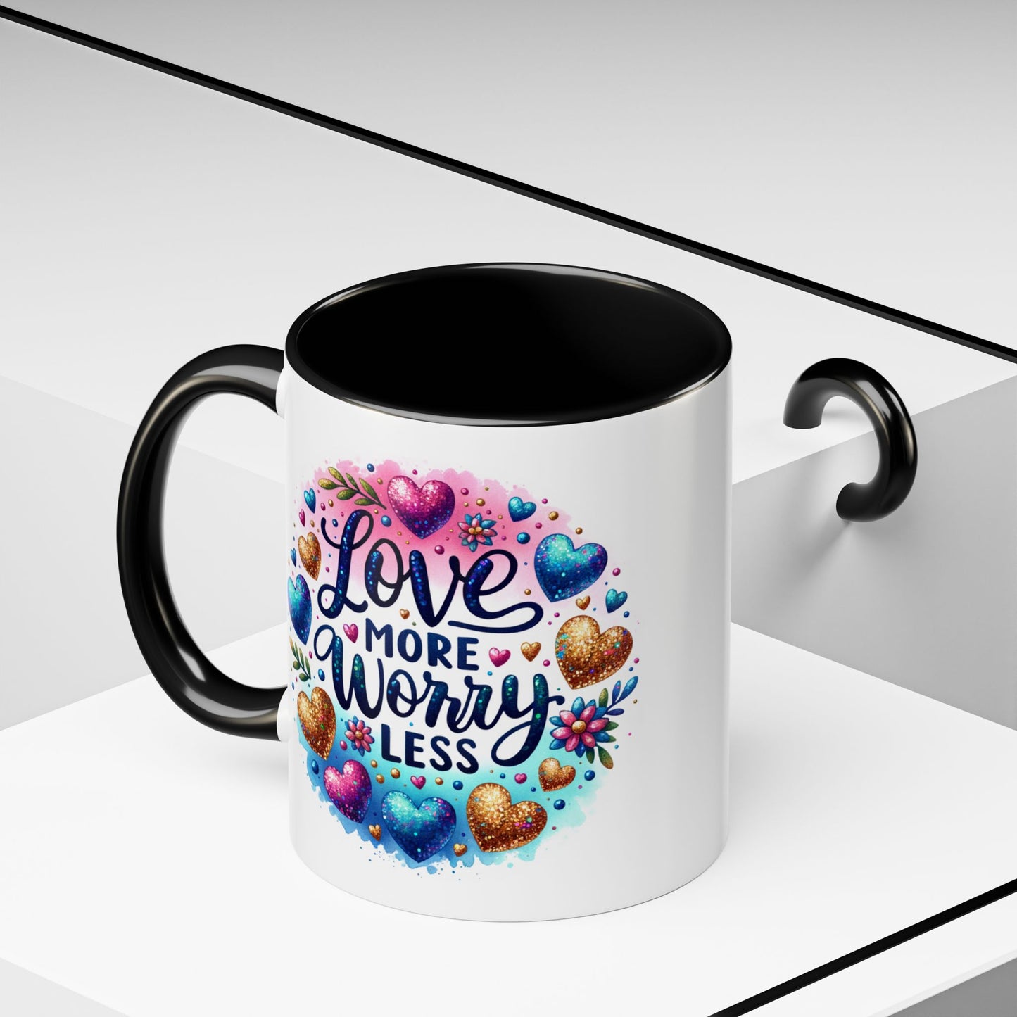 Wellness Mug - Love More Worry Less Circle