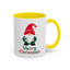 Christmas Mug - Merry Christmas Green & Red Text Gnome Candy Cane