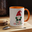 Christmas Mug - Merry Christmas Green & Red Text Gnome Candy Cane