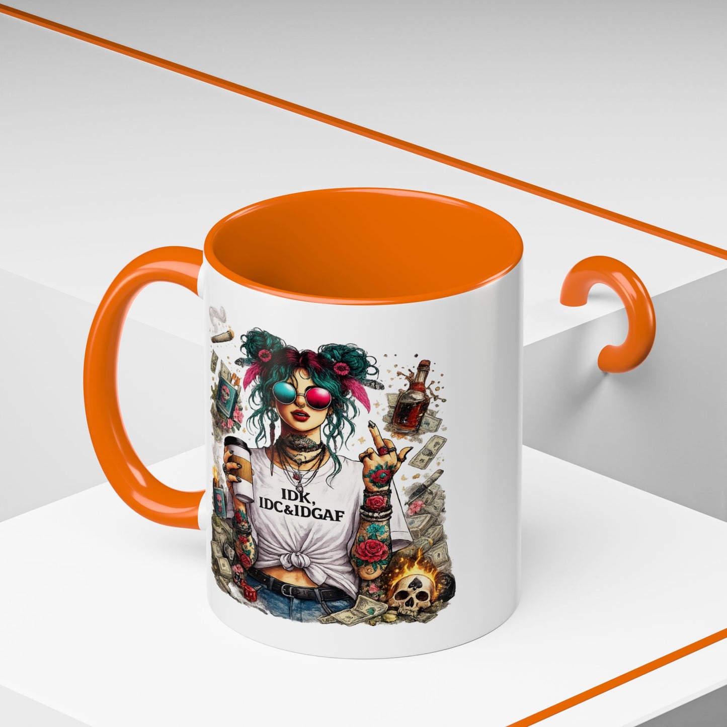 Humor Mug - The IDK IDC & IDGAF