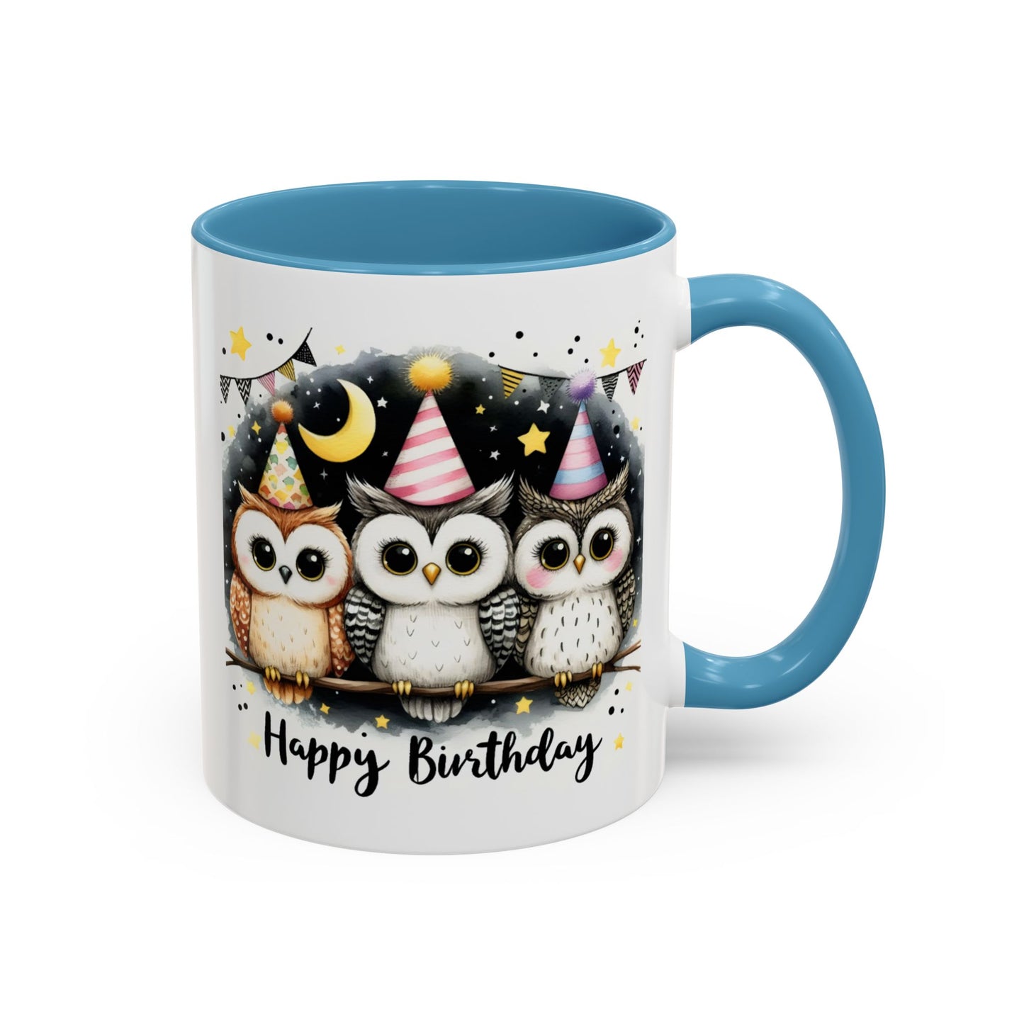 Birthday Mug - Happy Birthday Owls