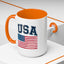 4th of July Mug - USA & Flag