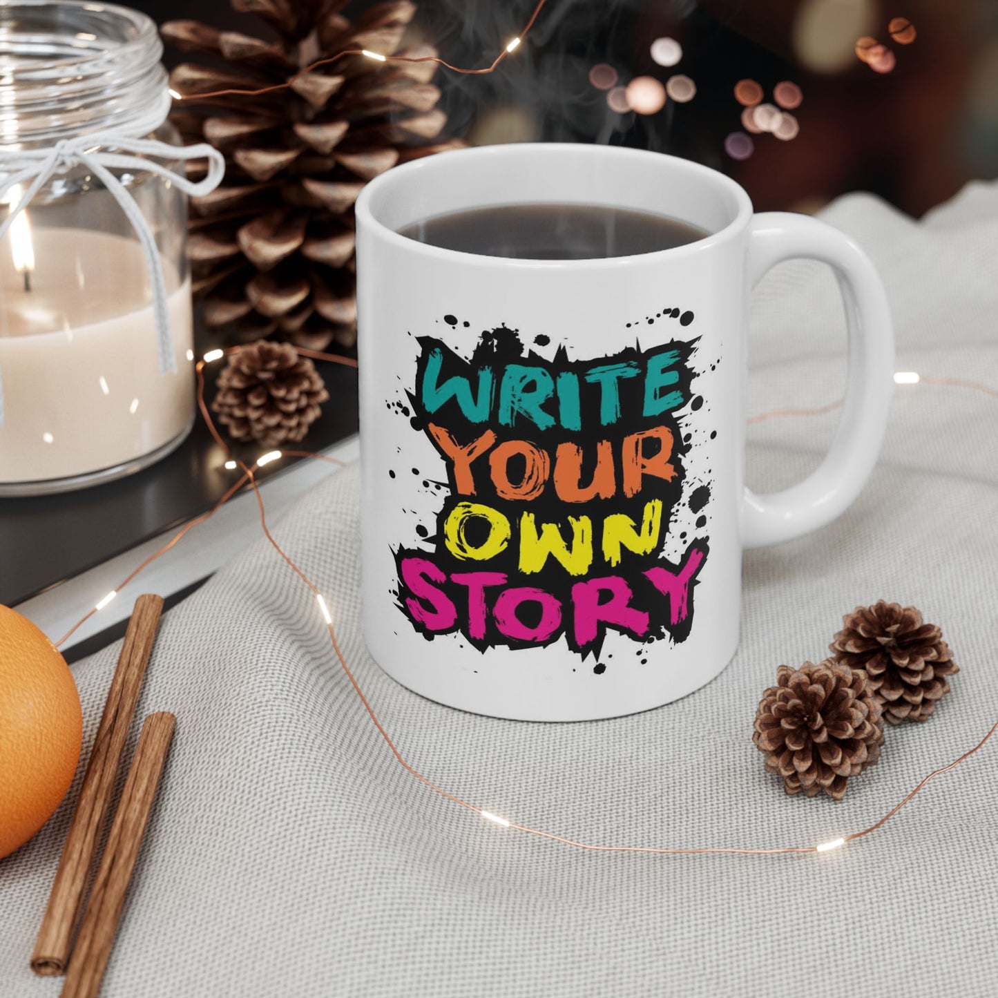 Motivation Mug - Write Your Own Story Graffiti