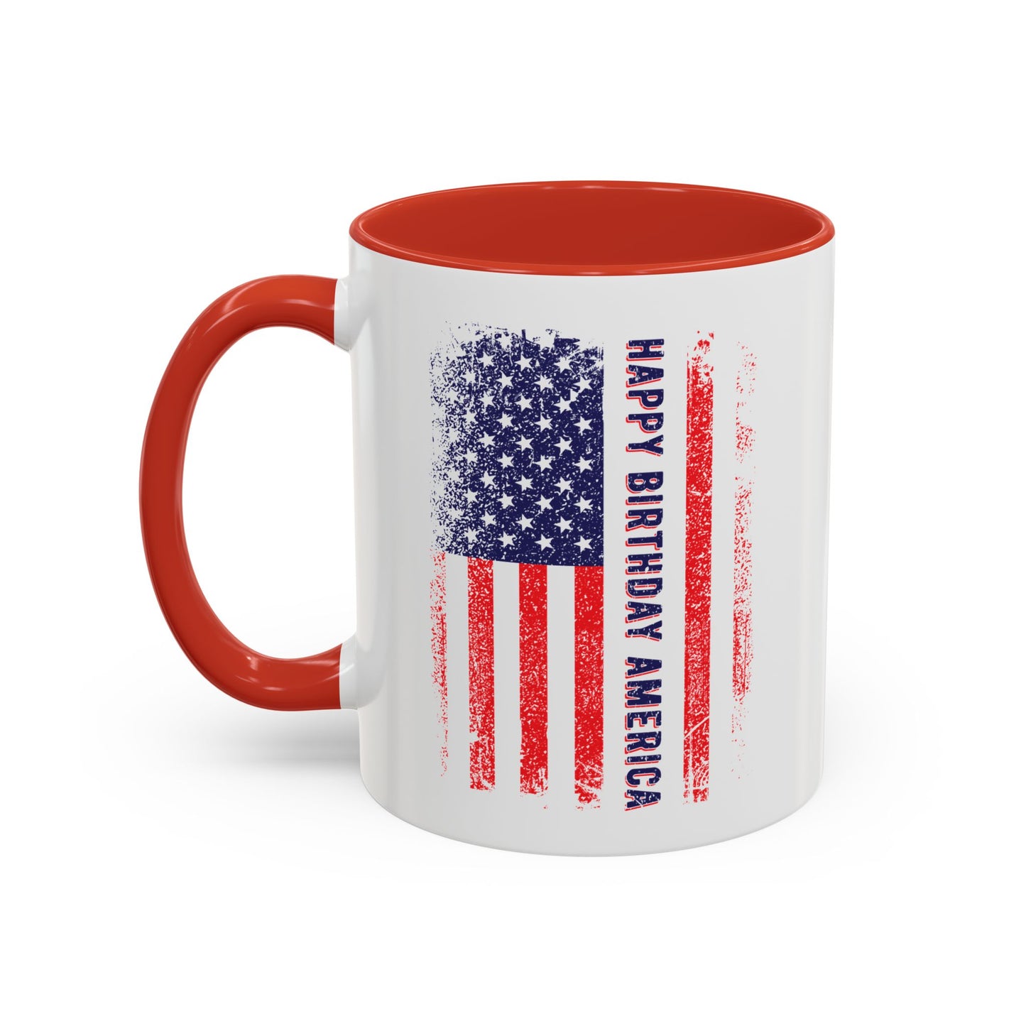 4th of July Mug - Happy Birthday America Flag