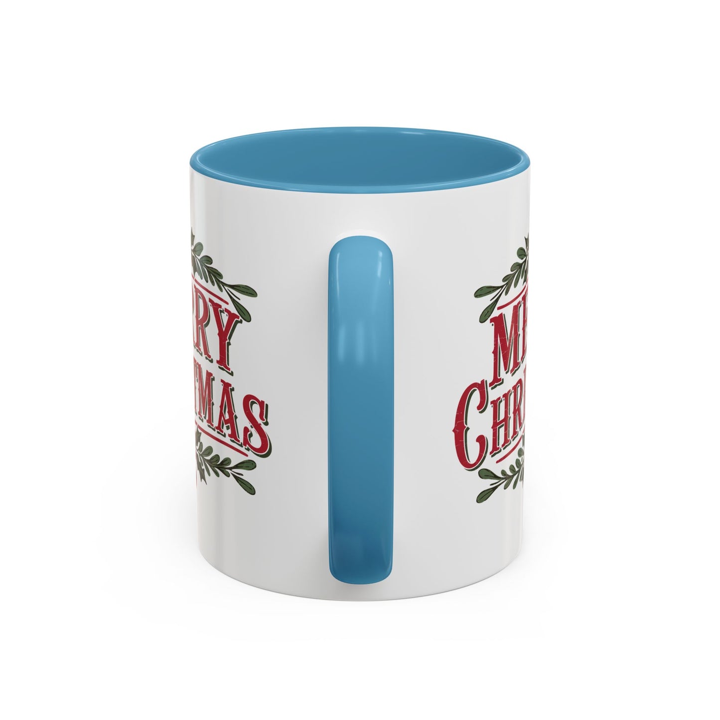 Christmas Mug - Merry Christmas Maroon Text Ornament Decorations