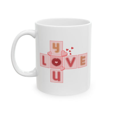 Valentine's Day Mug - Love You Blocks