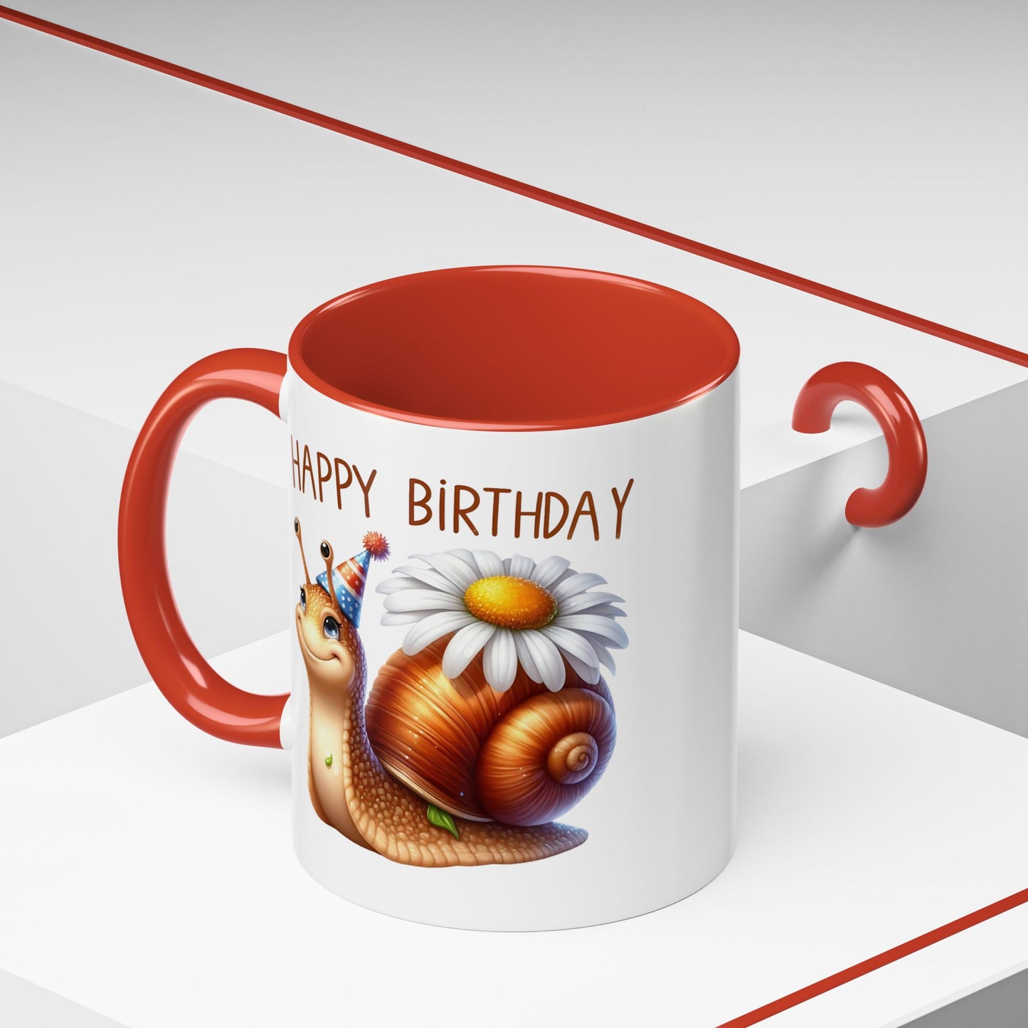 Birthday Mug - Snail Flower
