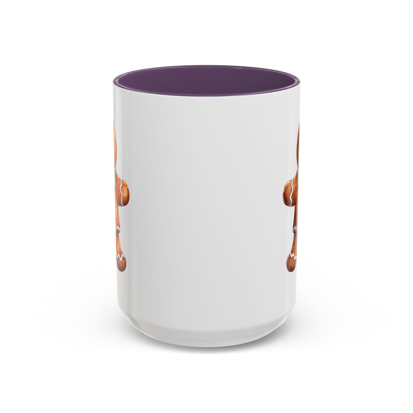 Christmas Mug - Gingerbread Man Green Bow