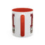 Christmas Mug - Merry Christmas White Green & Red College Text