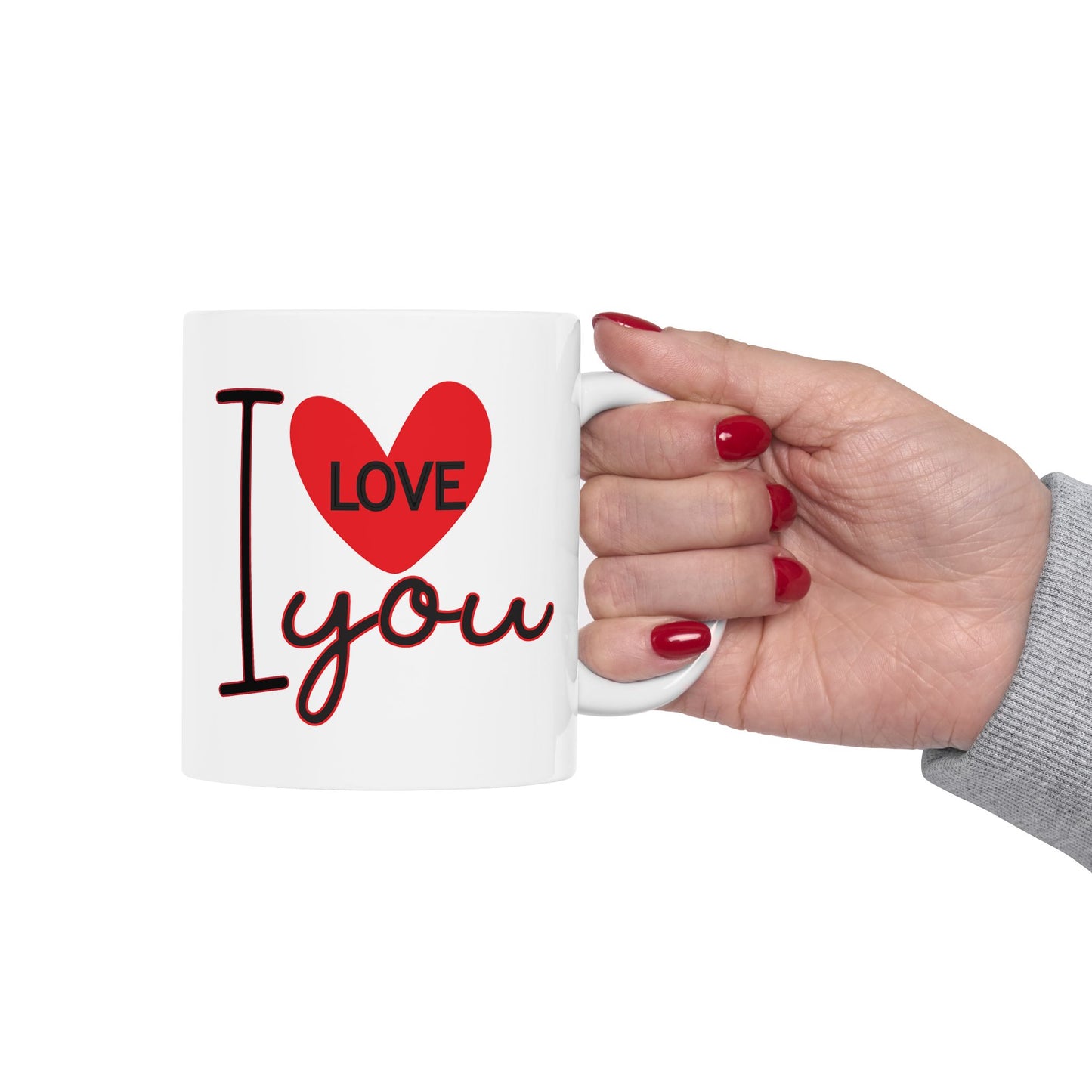 Valentine's Day Mug - I Love You Heart Graphic