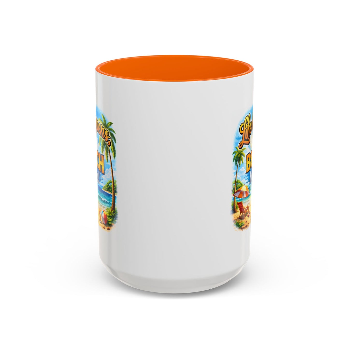 Humor Mug - Life Happens the beach Helps