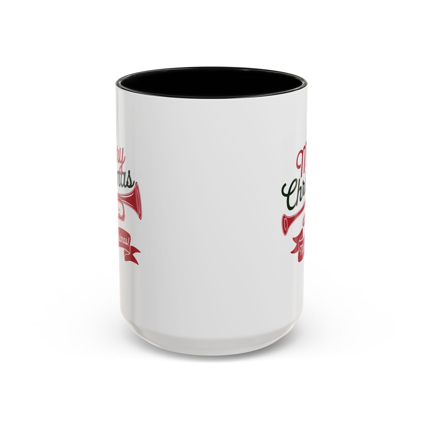 Christmas Mug - Red & Green Text Trumpet