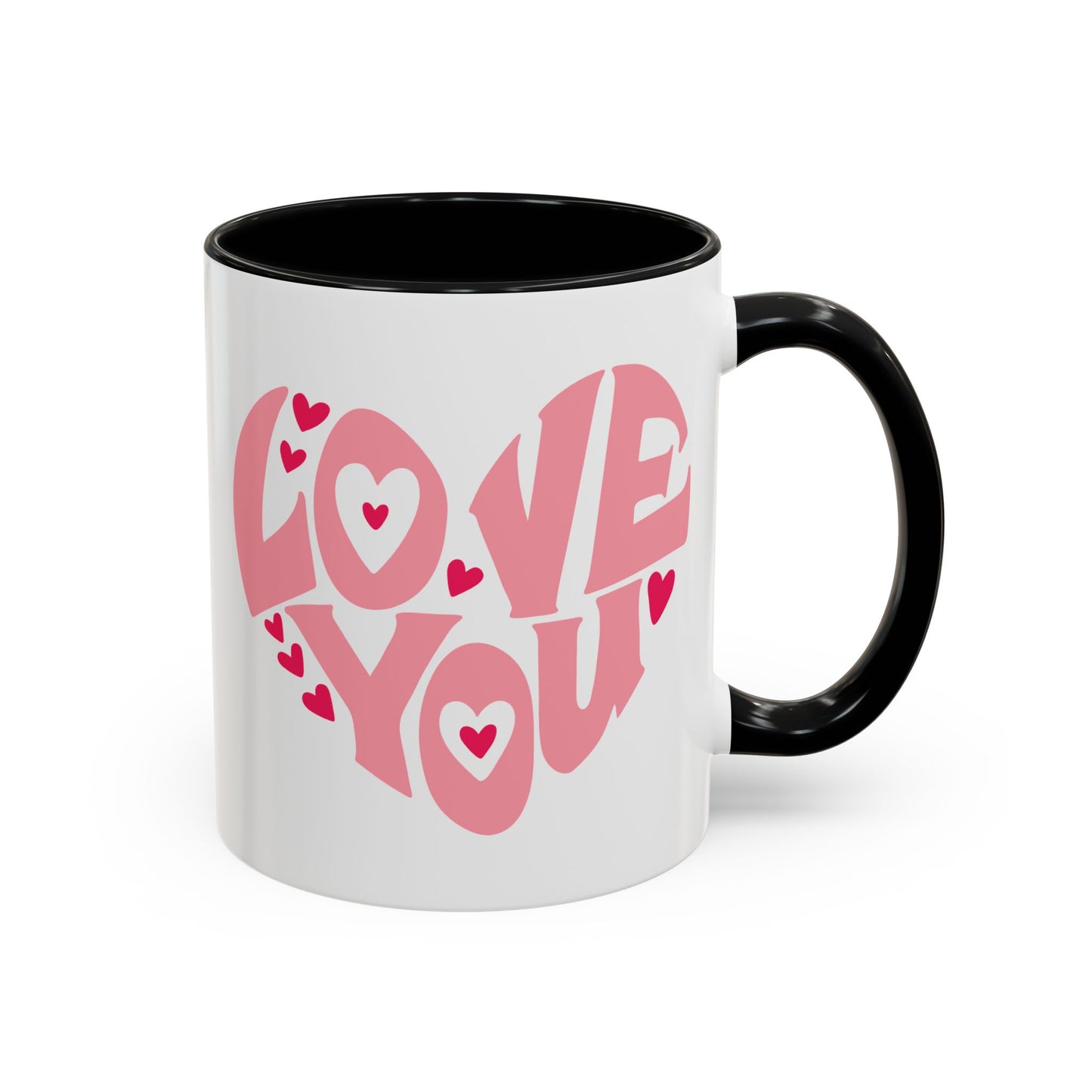 Valentine's Day Mug - Love You Heart Lettering