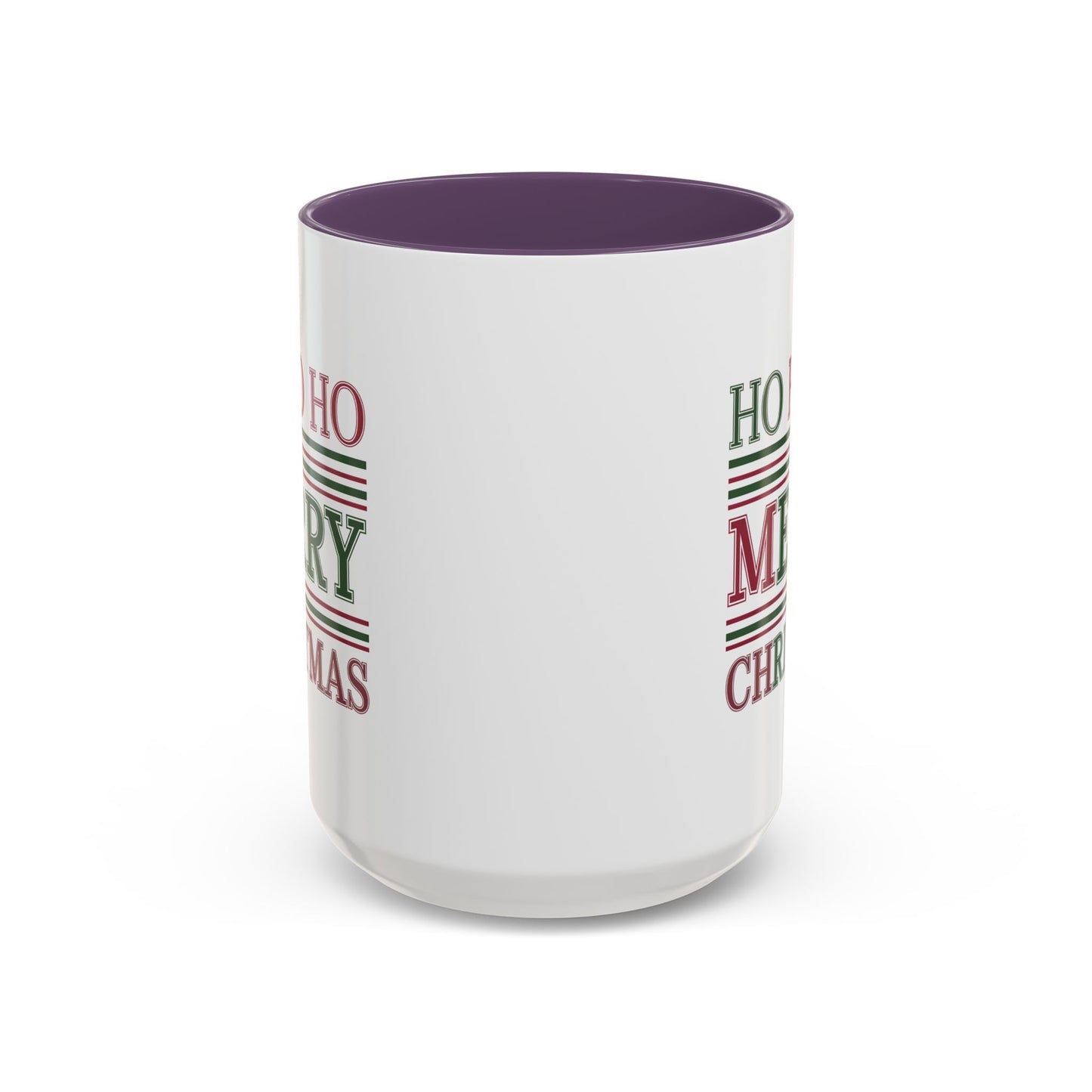 Christmas Mug - Ho Ho Ho Merry Christmas Red & Green Text 3
