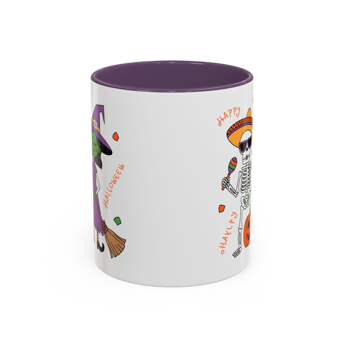 Halloween Mug - Skeleton & Witch