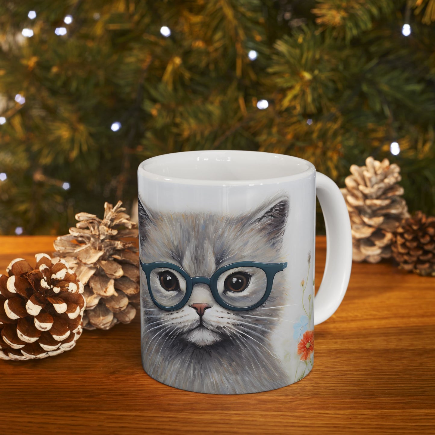 Artistic Mug - Felted Cat 4