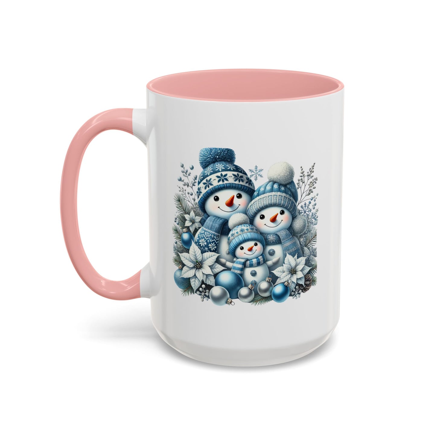 Christmas Mug - Blue Snowman Family