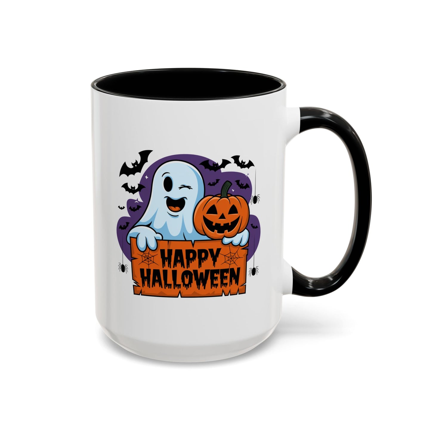 Halloween Mug - Winking Ghost With Pumpkin