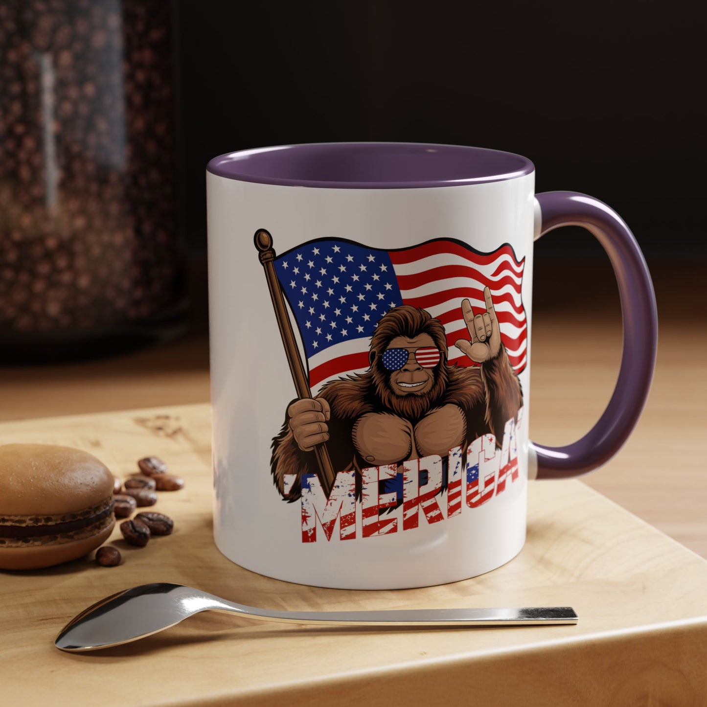 4th of July Mug - Bigfoot USA Flag