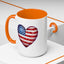 4th of July Mug - Heart American Flag