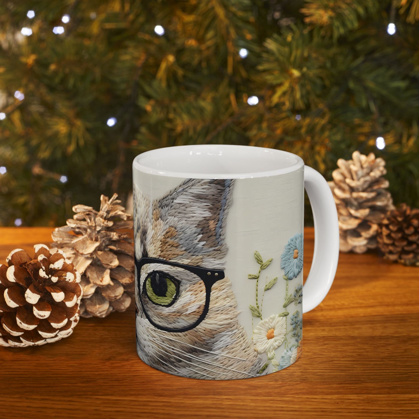 Artistic Mug - Felted Cat 5