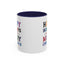 Christmas Mug - Happy Holidays and Merry Christmas Blue Yellow Purple Orange Red Text