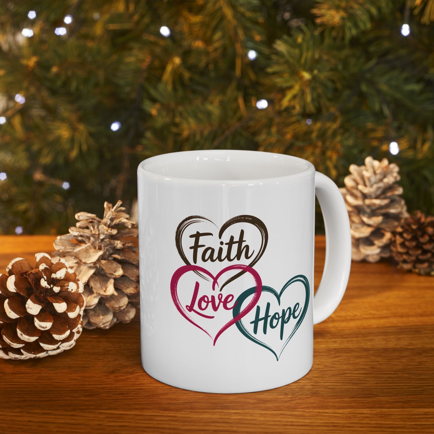 Religious Mug - Faith Love Hope