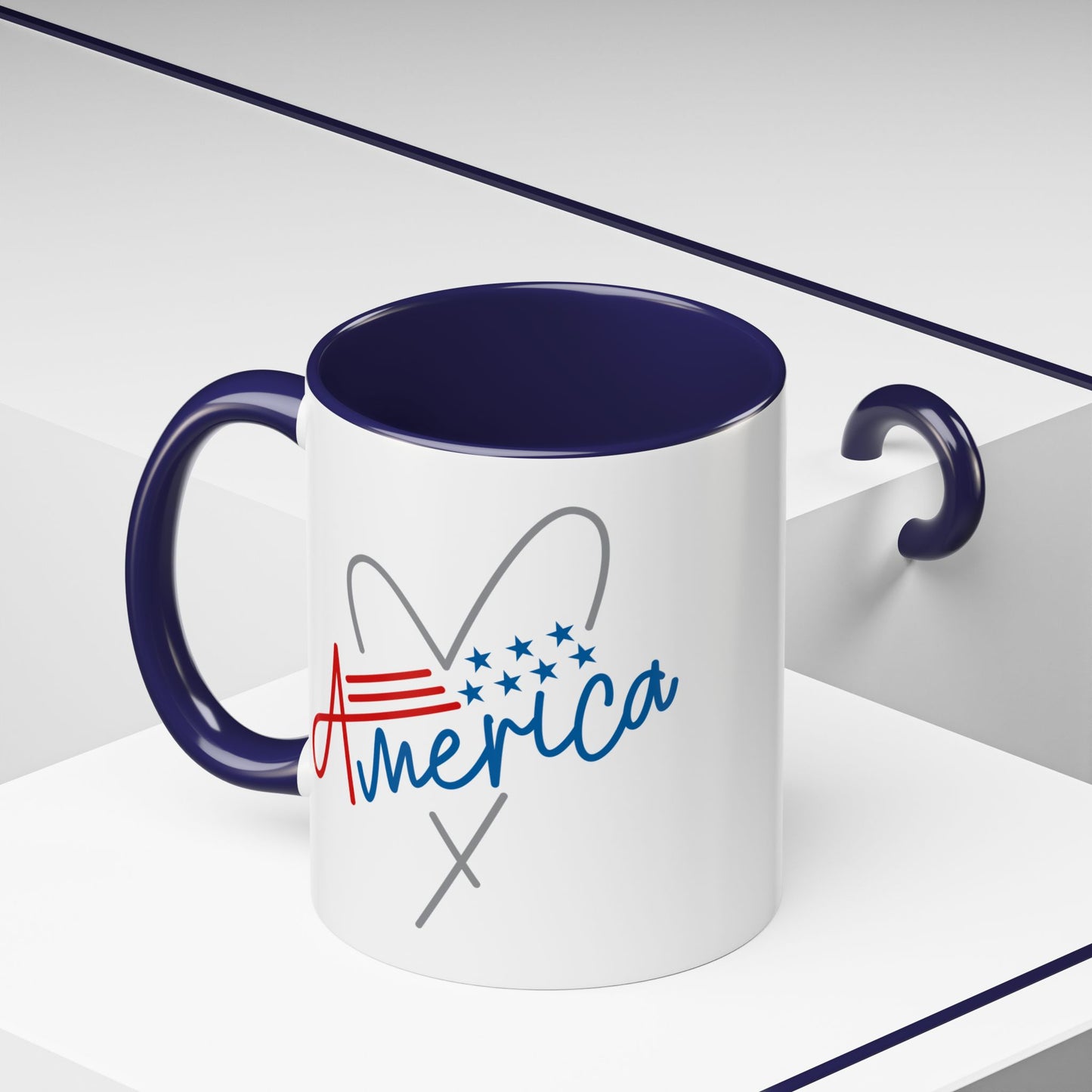 4th of July Mug - America Heart