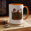 Christmas Mug - Merry Christmas Gold Text Santa Point Ornaments