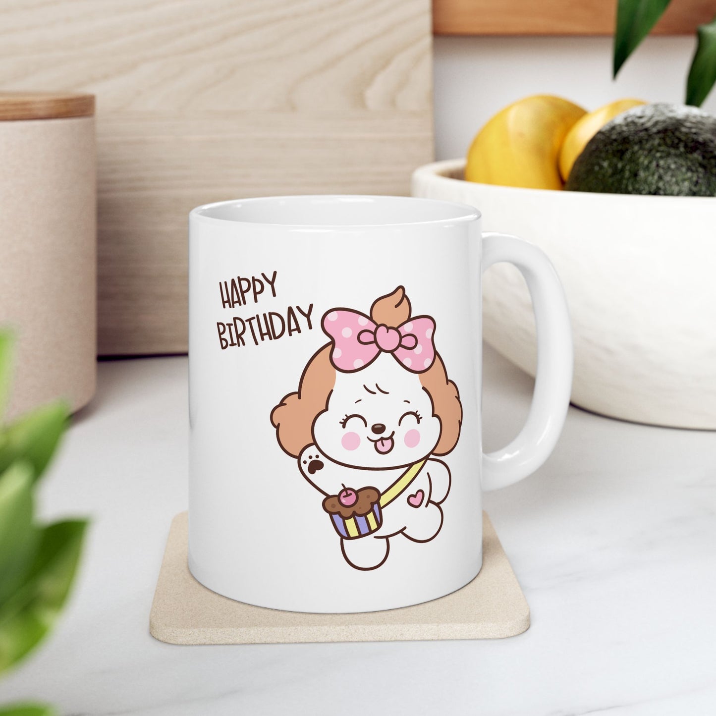 Birthday Mug - Happy Birthday Cute Dog