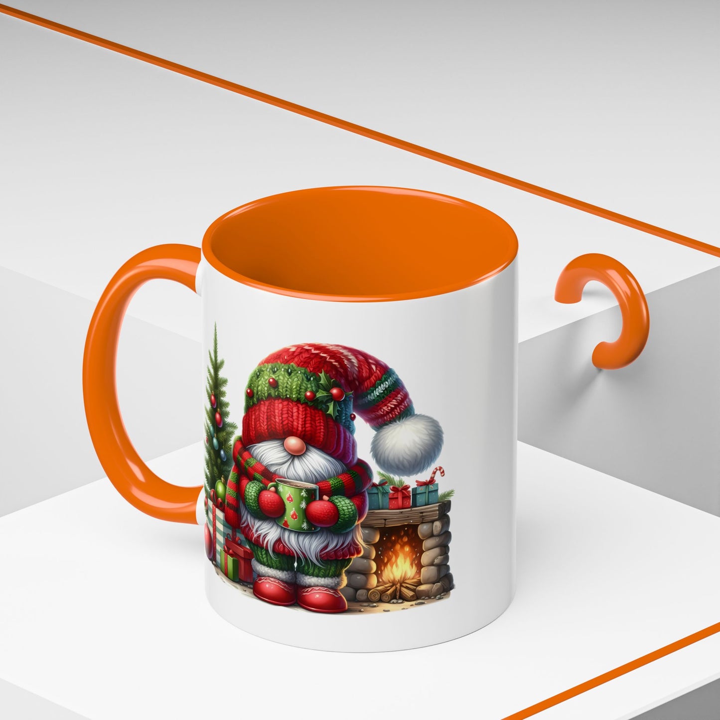 Christmas Mug - Gnome Fireplace
