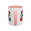 Christmas Mug - Merry Christmas Green Red Yellow and Blue Text Red Hats