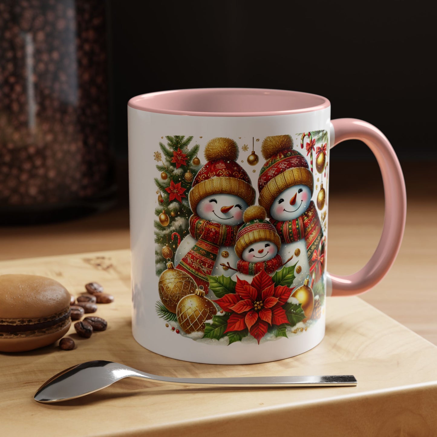Christmas Mug - Gold Snowman Family 2